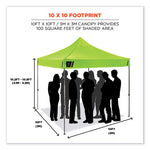 Shax 6000 Heavy-Duty Pop-Up Tent, Single Skin, 10 ft x 10 ft, Polyester/Steel, Lime