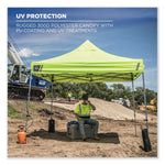 Shax 6000 Heavy-Duty Pop-Up Tent, Single Skin, 10 ft x 10 ft, Polyester/Steel, Lime