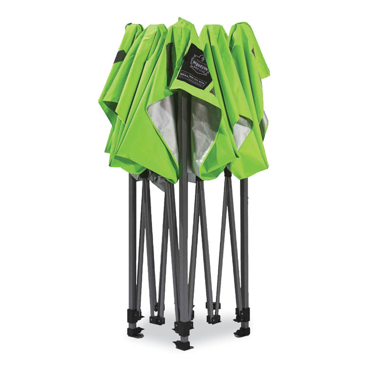 Shax 6000 Heavy-Duty Pop-Up Tent, Single Skin, 10 ft x 10 ft, Polyester/Steel, Lime