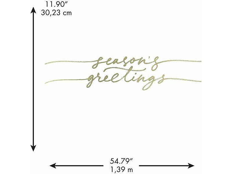 RoomMates Season's Greetings Contemporary Wall Decal Set, Holiday (RMK4837GM)