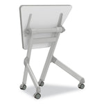 Learn Nesting Trapezoid Desk, 32.83" x 22.25" to 29.5", White/Silver