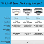 HP Smart Tank 6001 Wireless All-in-One Color Ink Tank Printer Scanner Copier, 2 years ink included (2H0B9A)