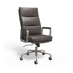 Staples® Shelton Ergonomic Leather Swivel Manager Chair, Gray (HG-70081)