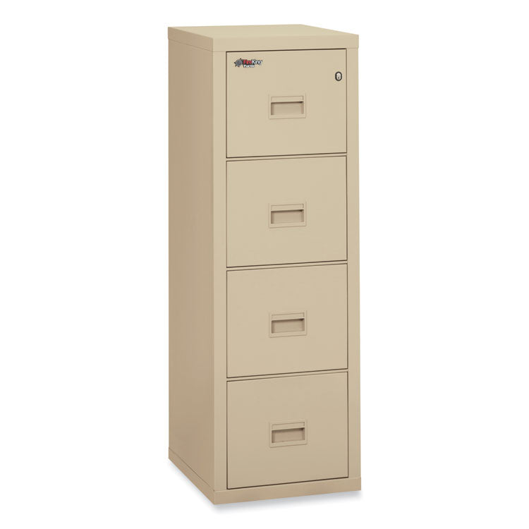 Compact Turtle Insulated Vertical File, 1-Hour Fire Protection, 4 Legal/letter File Drawer, Parchment, 17.75 X 22.13 X 52.75