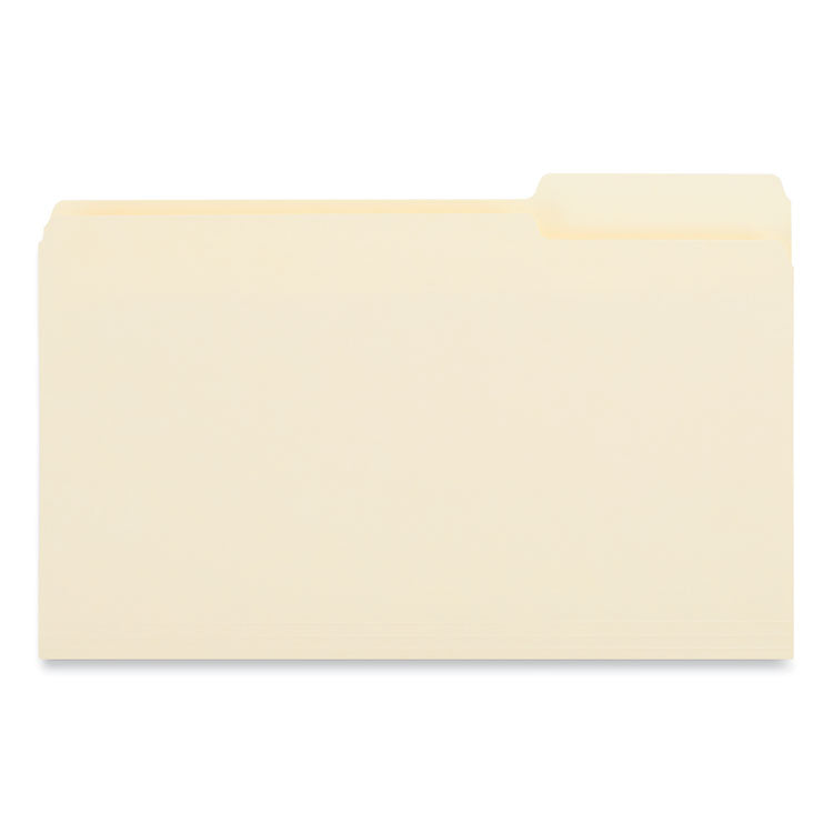 Top Tab File Folders, 1/3-Cut Tabs: Right Position, Legal Size, 0.75" Expansion, Manila, 100/Box