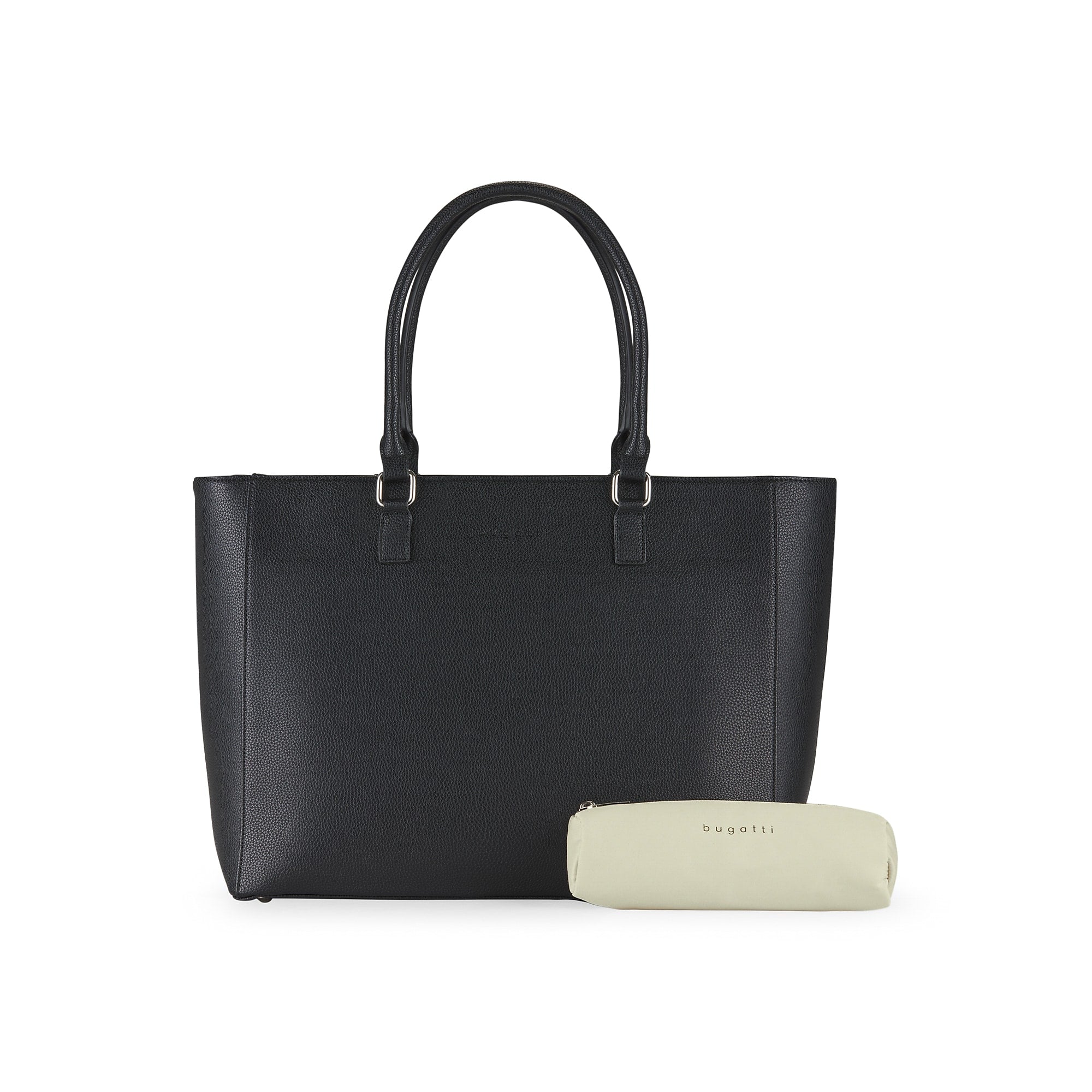 Bugatti Monica Vegan Leather Business Tote, Black (LBG705-BLACK)