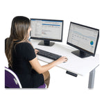 Electric Height Adjustable Standing Desk, 48 x 23.6 x 28.7 to 48.4, White