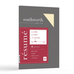 Southworth 8.5" x 11" Resume Paper, 24 lbs., Ivory with Wove Finish, 100 Sheets/Box (R14ICF)