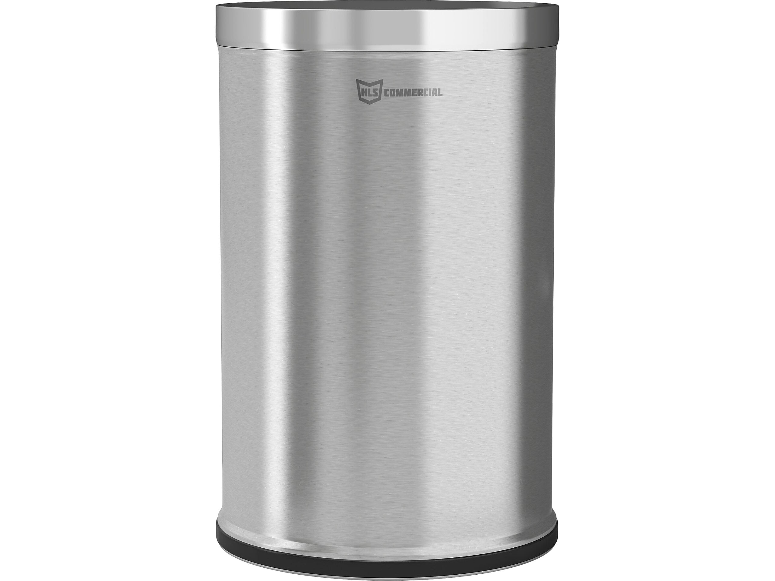 HLS Commercial Stainless Steel Trash Can with Open Lid, 26-Gallon, Silver (HLSC05G26)