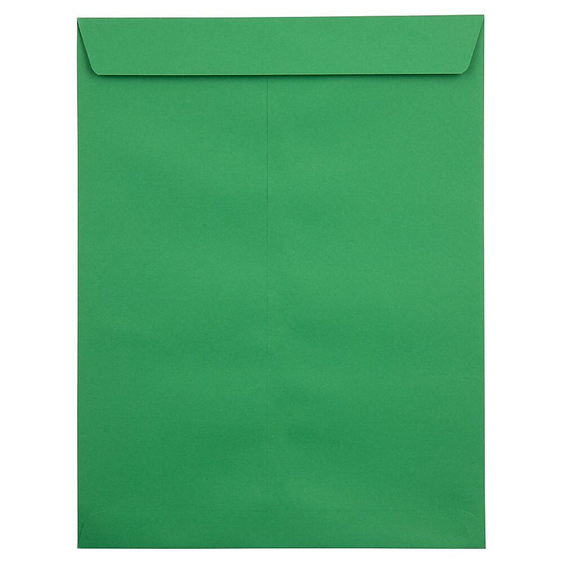 JAM Paper Self Seal Catalog Envelope, 9" x 12", Holiday Green, 500/Pack (FE-7280-12-500)