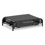 Powered Onyx Monitor Stand, 18.25" x 11.75" x 4.5", Black