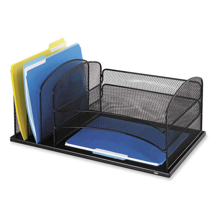 Powered Onyx Three Horizontal and Three Upright Sections, Letter Size Files, 19.5 x 11.5 x 8.25