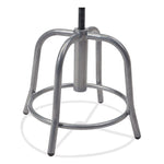 6800 Series Height Adjustable Fabric Padded Swivel Stool, Supports 300 lb, 18" to 25" Seat Height, Charcoal Seat/Gray Base