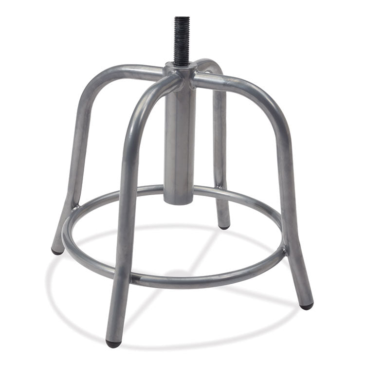 6800 Series Height Adjustable Fabric Padded Swivel Stool, Supports 300 lb, 18" to 25" Seat Height, Charcoal Seat/Gray Base