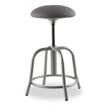 6800 Series Height Adjustable Fabric Padded Swivel Stool, Supports 300 lb, 18" to 25" Seat Height, Charcoal Seat/Gray Base