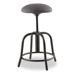 6800 Series Height Adjustable Fabric Seat Stool, Supports Up to 300 lb, 18" to 25" Seat Height, Charcoal Seat/Black Base