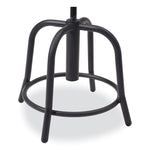 6800 Series Height Adjustable Metal Seat Swivel Stool, Supports Up to 300 lb, 18" to 24" Seat Height, Black Seat/Base