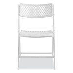 AirFlex Series Premium Poly Folding Chair, Supports Up to 1,000 lb, 17.25" Seat Height, White Seat/Back/Base, 4/Carton