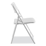 AirFlex Series Premium Poly Folding Chair, Supports Up to 1,000 lb, 17.25" Seat Height, White Seat/Back/Base, 4/Carton