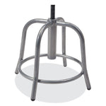 6800 Series Height Adjustable Fabric Seat Swivel Stool, Supports Up to 300 lb, 18" to 25" Seat Height, Black Seat/Gray Base