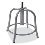 6800 Series Height Adjustable Metal Seat Swivel Stool, Supports Up to 300 lb, 18" to 24" Seat Height, Burgundy Seat/Gray Base