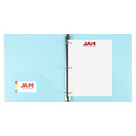 JAM Paper 1" 3-Ring Flexible Poly Binder, Light Blue (PB75239LB)