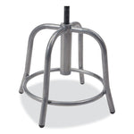 6800 Series Height Adjustable Metal Seat Swivel Stool, Supports Up to 300 lb, 18" to 24" Seat Height, Black Seat, Gray Base