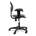 6700 Series Polyurethane Adjustable Height Task Chair with Arms, Supports 300 lb, 16" to 21" Seat Height, Black Seat/Base