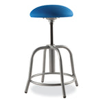 6800 Series Height Adjustable Fabric Padded Seat Stool, Supports 300 lb, 18" to 25" Seat Height, Cobalt Blue Seat/Gray Base