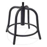 6800 Series Height Adjustable Metal Seat Stool, Supports Up to 300 lb, 18" to 24" Seat Height, Blueberry Seat/Black Base