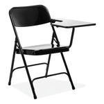 5200 Series Left-Side Tablet-Arm Folding Chair, Supports 480 lb, 17.25" Seat Height, Black, 2/Carton