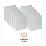 Slant D-Ring View Binder, 3 Rings, 1" Capacity, 11 x 8.5, White, 12/Carton
