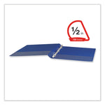Slant D-Ring View Binder, 3 Rings, 0.5" Capacity, 11 x 8.5, Navy Blue