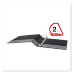 Slant D-Ring View Binder, 3 Rings, 2" Capacity, 11 x 8.5, Black, 6/Carton