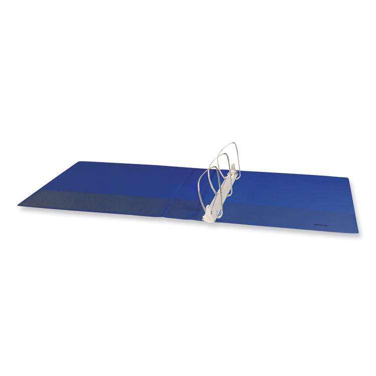 Slant D-Ring View Binder, 3 Rings, 2" Capacity, 11 x 8.5, Navy Blue