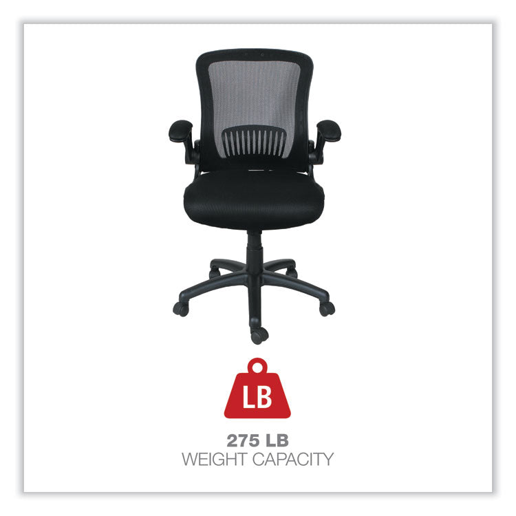 Alera Eb-E Series Swivel/tilt Mid-Back Mesh Chair, Supports Up To 275 Lb, 18.11" To 22.04" Seat Height, Black