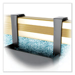 Two Break-Resistant Plastic Partition Brackets, For 2.63 to 4.13 Wide Partition Walls, Black, 2/Pack