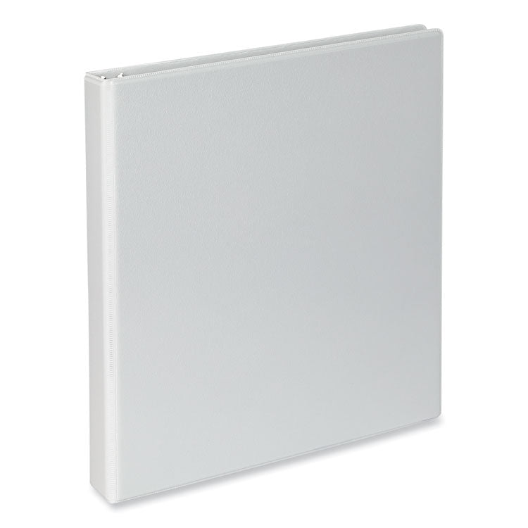 Slant D-Ring View Binder, 3 Rings, 1" Capacity, 11 x 8.5, White, 12/Carton