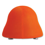 Runtz Ball Chair, Backless, Supports Up to 250 lb, Orange Fabric Seat, Silver Base