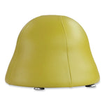 Runtz Ball Chair, Backless, Supports Up to 250 lb, Green Vinyl Seat, Silver Base