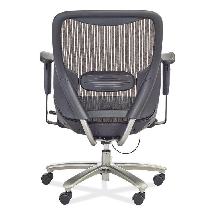 Lineage Big and Tall All-Mesh Task Chair, Supports Up to 400 lb, 19.5" to 23.25" Seat Height, Black Seat, Chrome Base