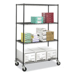 Caster Kit for Safco Task Master Industrial Shelving Units, Black, 4/Set (2 Locking)