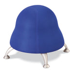 Runtz Ball Chair, Backless, Supports Up to 250 lb, Blue Fabric Seat, Silver Base
