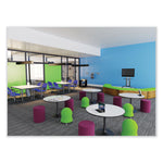 Zenergy Ball Chair, Backless, Supports Up to 250 lb, Baby Blue Vinyl