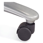Lineage Big and Tall Mid Back Task Chair 24.5" Back, Supports 350 lb, 19.5" to 23.25" Seat Height, Black Seat, Chrome Base