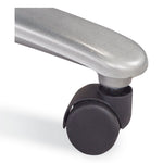 Lineage Big and Tall Mid Back Task Chair 28" Back, Supports Up to 400 lb, 21.5" - 25.25" Seat Height, Black Seat, Chrome Base