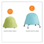 Runtz Ball Chair, Backless, Supports Up to 250 lb, Red Vinyl Seat, Silver Base