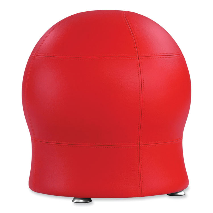 Zenergy Ball Chair, Backless, Supports Up to 250 lb, Red Vinyl