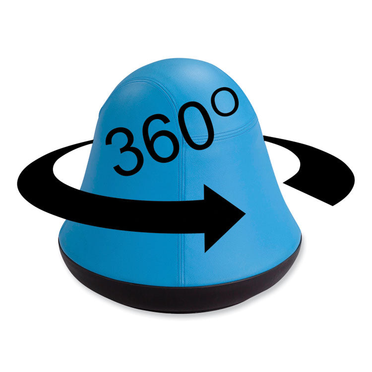 Runtz Swivel Ball Chair, Backless, Supports Up to 250 lb, Baby Blue Vinyl