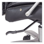Lineage Big and Tall Mid Back Task Chair 28" Back, Supports Up to 400 lb, 21.5" - 25.25" Seat Height, Black Seat, Chrome Base